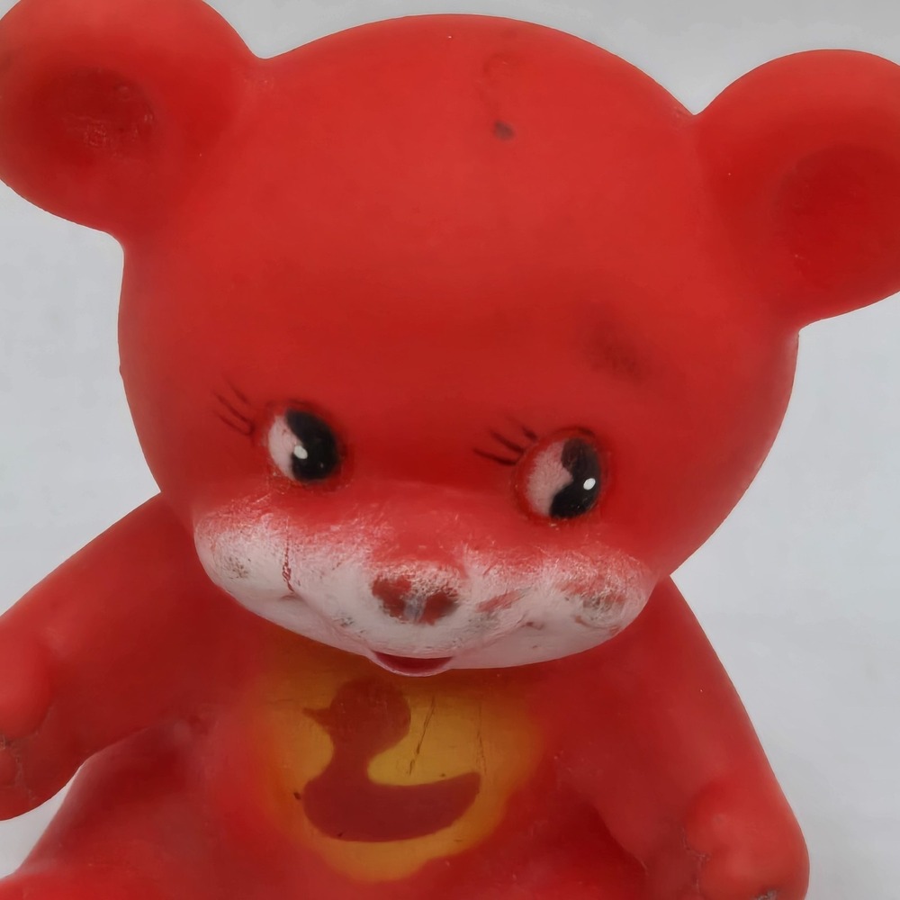 Vintage Squeaky Bear Toy‎ 3 Inch - Picture 2 of 9
